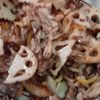 鶏皮坊主の作ってみた!投稿(鮭・れんこん・舞茸のすだちマリネ♡デパ地下デリ風)