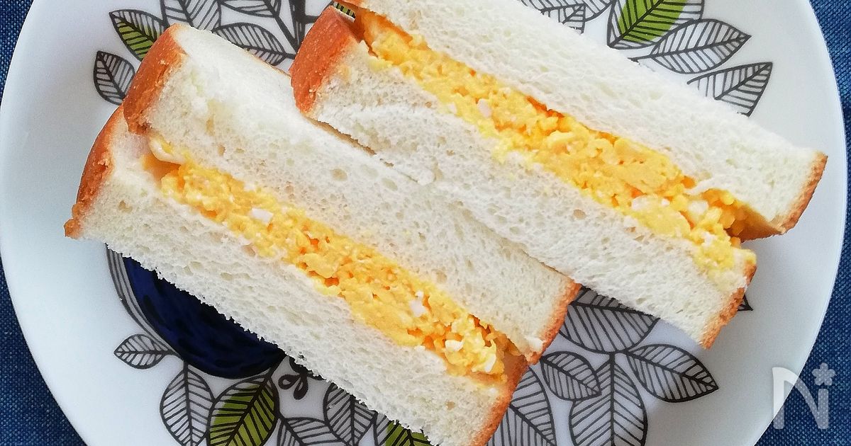 簡単でなめらか美味しい☆スクランブルエッグのサンドイッチ