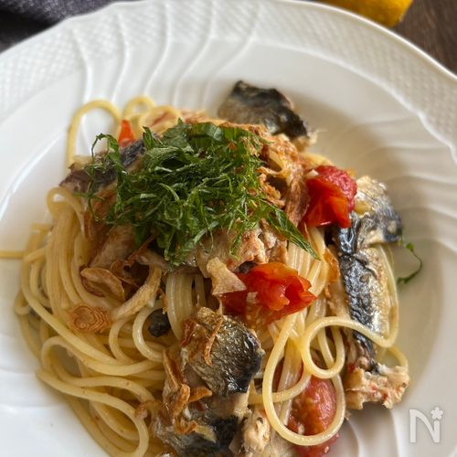 あっという間に完成♡白だし香るイワシのペペロンチーノ風