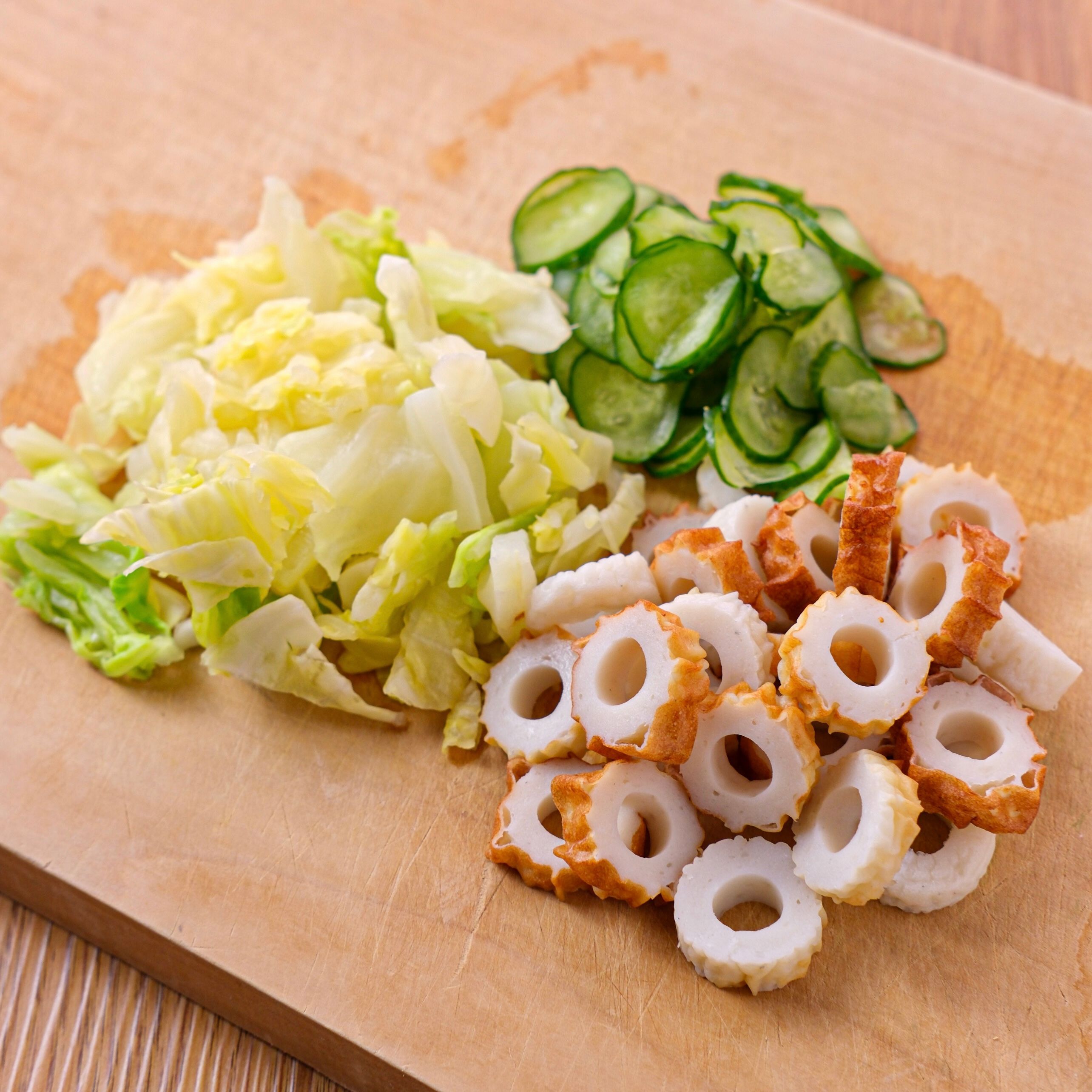 いっぬ　5台分 キャベツとちくわときゅうりの和え物】ごま油香る♪簡単副菜