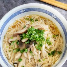 きのこたっぷりのにゅうめん【夏に余ったそうめん&めんつゆで】