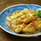 鮭はらすと豆腐のぴり辛煮 