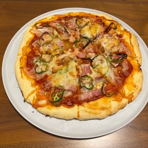 こむぎの作ってみた!投稿(発酵なし！すぐにできる米粉のクリスピーピザ)