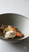 秋鮭ときのこのノンオイル蒸し焼き