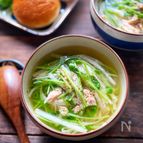 レンジで簡単！大根と豆苗のツナスープ