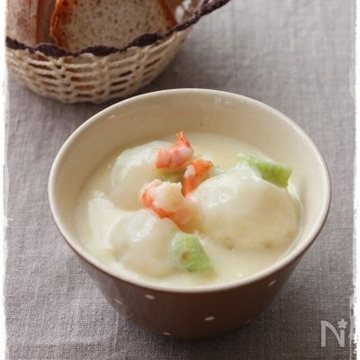 とろりんカブの豆乳スープ