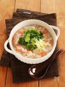 鮭とホタテの中華風粥