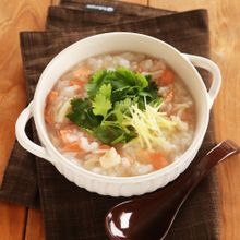 鮭とホタテの中華風粥