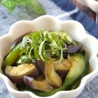 シンプル♪塩揉みナスのきゅうりのわさび醤油漬け