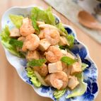 厚揚げとえびの味噌炒め