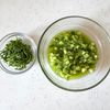 豆腐のカルパッチョ きゅうりソースの工程1