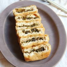 栃尾のあぶらげ　ふき味噌はさみ焼き