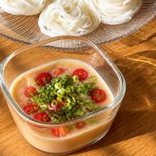 冷凍ミニトマトde豆乳そうめん