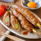 【焼き鳥屋さんのアスパラつくね】これはもうお店クオリティ…！