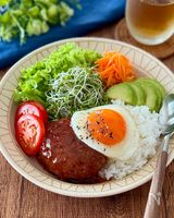 おうちカフェ風♩ロコモコプレート