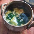 ふんわり卵とほうれん草の中華スープ