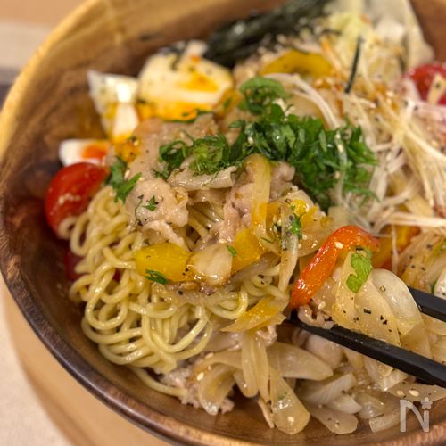 豚玉ねぎの甘辛冷やし中華!