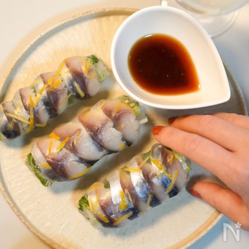しめ鯖はコレが正解‼︎『しめ鯖の生春巻き』