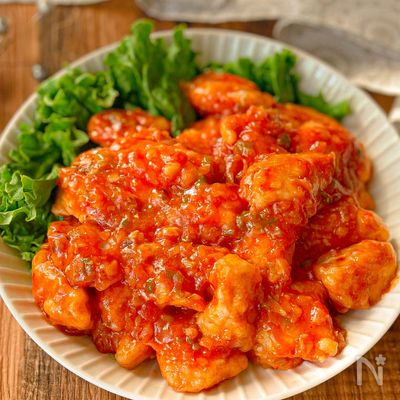 【むね肉de絶品☆とりチリ】エビだけじゃない☆
