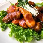 こってりソースの豚ロース肉の甘辛炒め