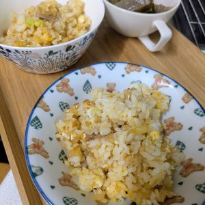 あやきょの作ってみた!投稿(ねぎ塩豚ひき炒飯)