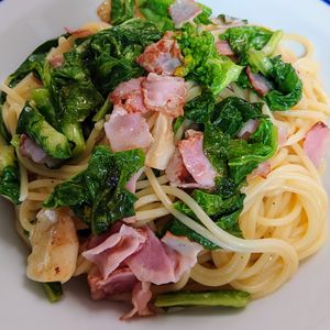 まゆのの作ってみた!投稿(【春のパスタ】菜の花のペペロンチーノ)