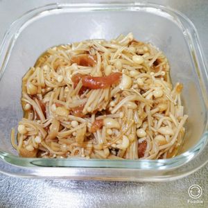 ポポりんの作ってみた!投稿(レンジで簡単ご飯のお供！梅なめたけ)
