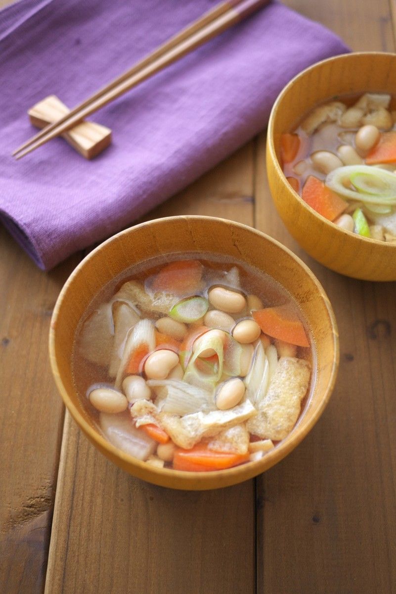 節分に！まめ入りお野菜のすまし汁 | レシピサイトNadia