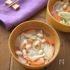 節分に！まめ入りお野菜のすまし汁