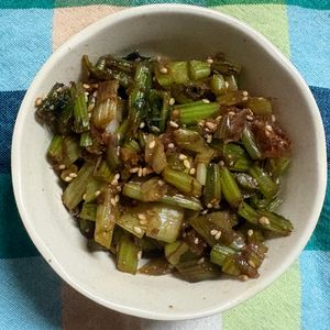 チョビの助の作ってみた!投稿(【かぶの葉のごまおかかふりかけ】我が家の常備菜♪)