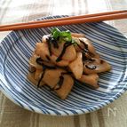 カブと鶏ささみの塩コンブ炒め