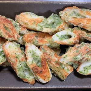 あっこの作ってみた!投稿(お弁当&副菜に♪調味料オール2で簡単!『ちくわの磯辺焼き』)