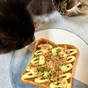のりのり🐾🎀🤍の作ってみた!投稿(のせて焼くだけ！ベビーチーズのお好み焼きトースト)