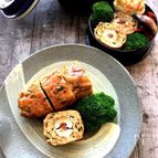 お弁当に♪梅ちくわ丸ごとしそつくね