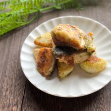 味付け簡単!【長芋と鮭のバジル炒め】