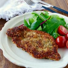 フライパンで*豚肉のバジルチーズパン粉焼き