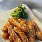 漬け込みなしで簡単♪豚ロース肉の甘辛だれ