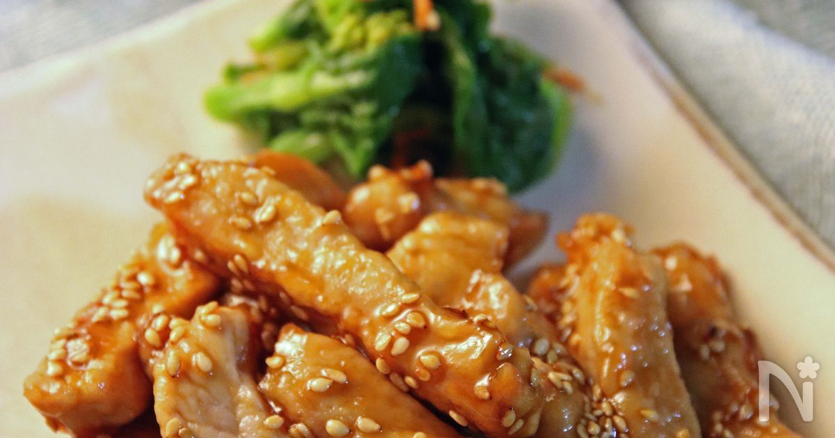 漬け込みなしで簡単♪豚ロース肉の甘辛だれ