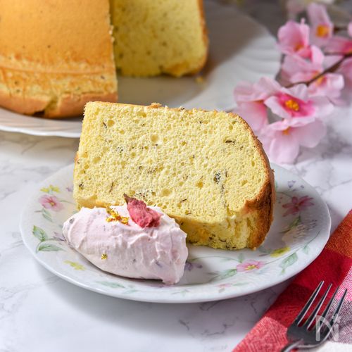 【桜のシフォンケーキ】ふわふわ＆しっとり春色ケーキ