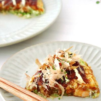超簡単♡お豆腐入りでヘルシー‼︎ふわふわ♪お好み焼き
