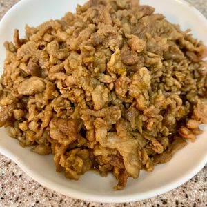 のぐの作ってみた!投稿(おすすめ!!ご飯泥棒な我が家のやみつき常備菜『しぐれ豚』)