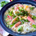 【別ゆでなし素麺】夜食にもふわふわ卵とカニかまにゅうめん
