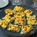 バラバラにならない！とうもろこしとバジルのかき揚げ