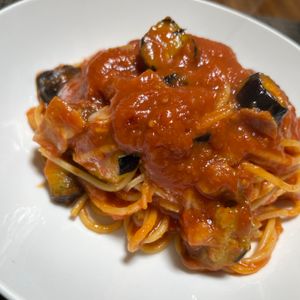 ぽちゃこの作ってみた!投稿(【ワンパン！お店超え！トマトとなすのパスタ】絶品すぎる味)