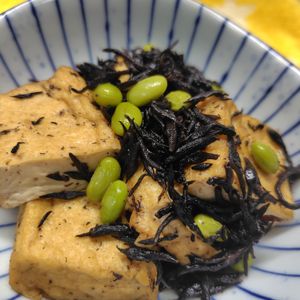 コスモスの作ってみた!投稿(厚揚げ豆腐とひじきの煮物【作り置き】)