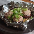 秋の味覚！肉詰めしいたけのホイル焼き