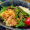 まもの作ってみた!投稿(豚肉とアスパラのにんにく醤油炒め)
