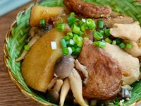 レンチンで簡単♡鶏むね肉とさつまいもの味噌照り煮風