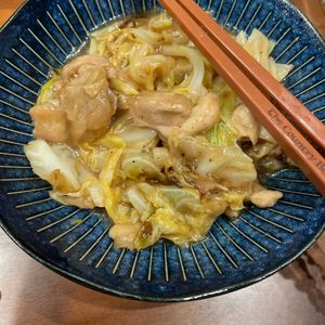 1169387の作ってみた!投稿(ワンパンで簡単!鶏肉とキャベツのポン酢照り焼き【重ねて放置】)