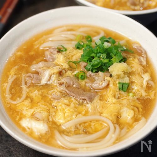 ほっとあったまる♡【かき玉とろみ肉うどん】